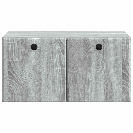 Väggmonterad TV-bänk 59,5 x 41 x 30 cm Grå Sonoma