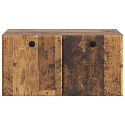 Väggmonterad TV-bänk 59,5 x 41 x 30 cm Gammalt trä