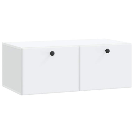 Väggmonterad TV-bänk 78,5 x 41 x 30 cm Vit Konstruerat trä