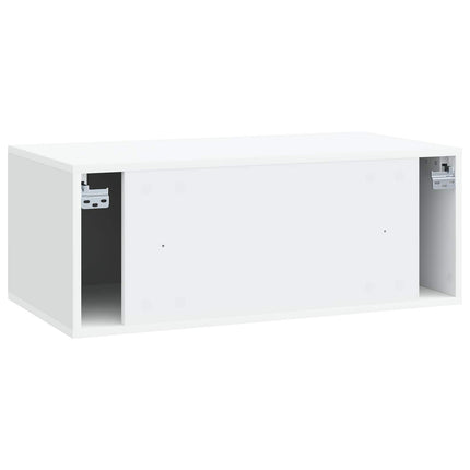 Väggmonterad TV-bänk 78,5 x 41 x 30 cm Vit Konstruerat trä