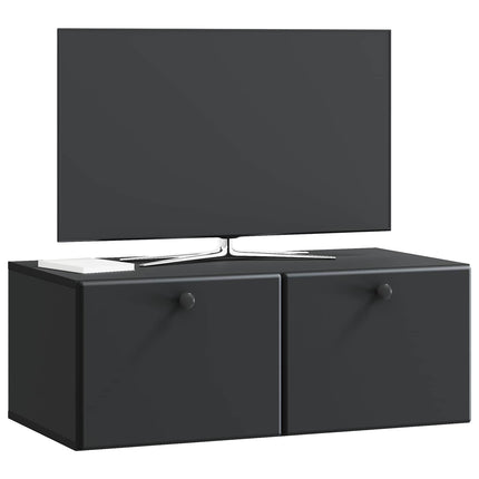 Väggmonterad TV-bänk 78,5 x 41 x 30 cm Svart Konstruerat trä