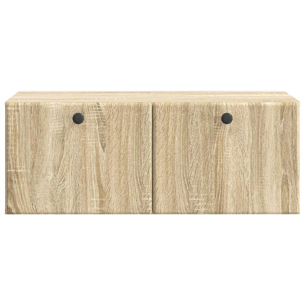 Väggmonterad TV-bänk 78,5 x 41 x 30 cm Sonoma-ek