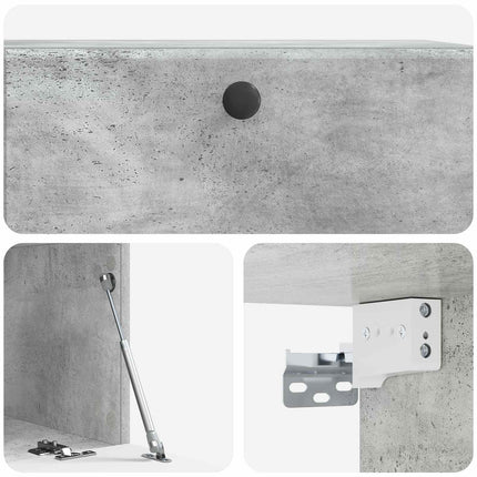 Väggmonterad TV-bänk 78,5 x 41 x 30 cm Betonggrå