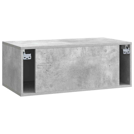 Väggmonterad TV-bänk 78,5 x 41 x 30 cm Betonggrå