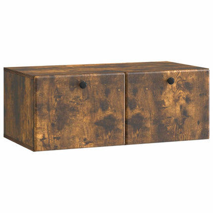 Väggmonterad TV-bänk 78,5 x 41 x 30 cm Rökt ek Konstruerat trä