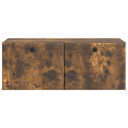Väggmonterad TV-bänk 78,5 x 41 x 30 cm Rökt ek Konstruerat trä