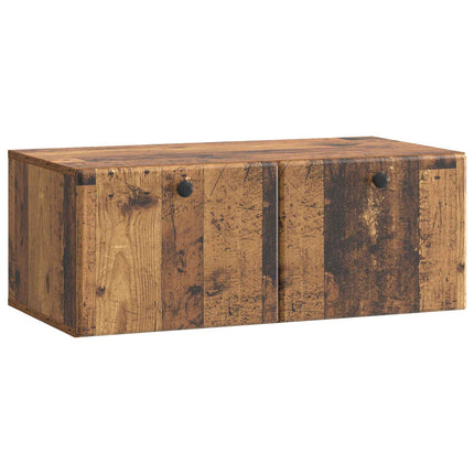 Väggmonterad TV-bänk 78,5 x 41 x 30 cm Gammalt trä