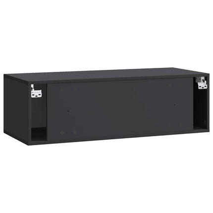 Väggmonterad TV-bänk 98 x 41 x 30 cm Svart Konstruerat trä