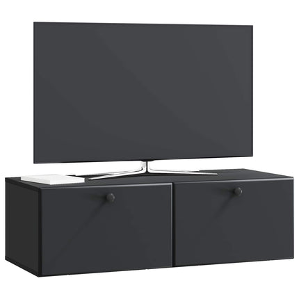 Väggmonterad TV-bänk 98 x 41 x 30 cm Svart Konstruerat trä