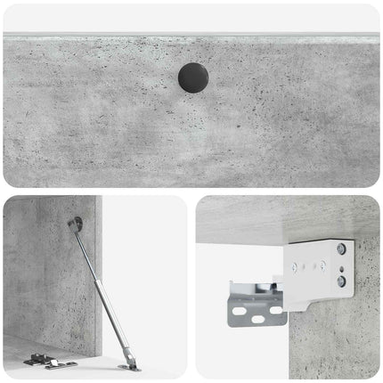 Väggmonterad TV-bänk 98 x 41 x 30 cm Betonggrå Konstruerat trä