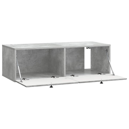 Väggmonterad TV-bänk 98 x 41 x 30 cm Betonggrå Konstruerat trä