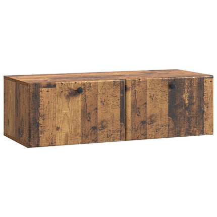 Väggmonterad TV-bänk 98 x 41 x 30 cm Gammalt trä