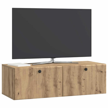 Väggmonterad TV-bänk 98 x 41 x 30 cm Artisan-ek Konstruerat trä