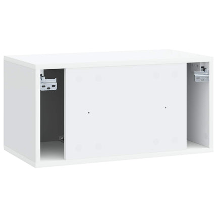 Väggmonterad TV-bänk 59,5 x 31 x 30 cm Vit Konstruerat trä