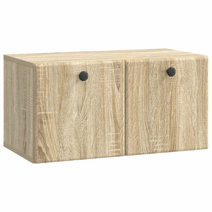 Väggmonterad TV-bänk 59,5 x 31 x 30 cm Sonoma-ek