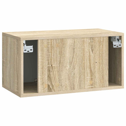 Väggmonterad TV-bänk 59,5 x 31 x 30 cm Sonoma-ek