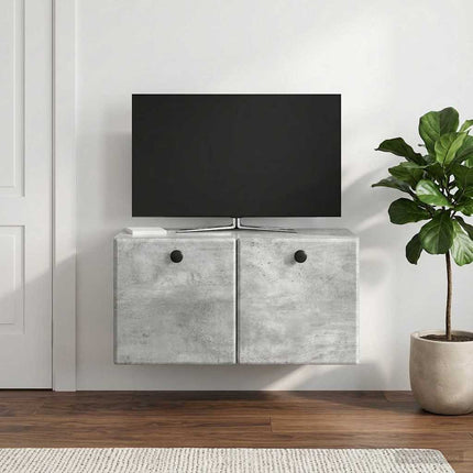 Väggmonterad TV-bänk 59,5 x 31 x 30 cm Betonggrå