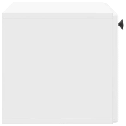 Väggmonterad TV-bänk 59,5 x 31 x 30 cm Vit högglans