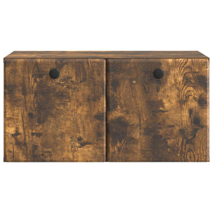 Väggmonterad TV-bänk 59,5 x 31 x 30 cm Rökt ek Konstruerat trä