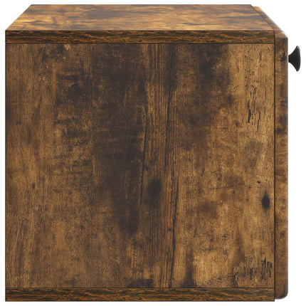 Väggmonterad TV-bänk 59,5 x 31 x 30 cm Rökt ek Konstruerat trä