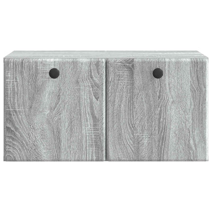 Väggmonterad TV-bänk 59,5 x 31 x 30 cm Grå Sonoma