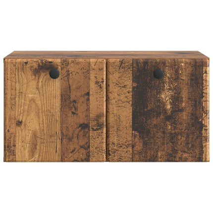 Väggmonterad TV-bänk 59,5 x 31 x 30 cm Gammalt trä