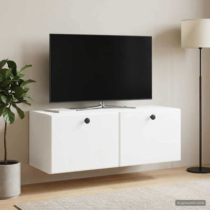 Väggmonterad TV-bänk 78,5 x 31 x 30 cm Vit Konstruerat trä