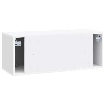 Väggmonterad TV-bänk 78,5 x 31 x 30 cm Vit Konstruerat trä