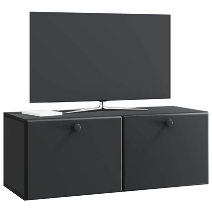 Väggmonterad TV-bänk 78,5 x 31 x 30 cm Svart Konstruerat trä