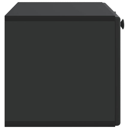 Väggmonterad TV-bänk 78,5 x 31 x 30 cm Svart Konstruerat trä