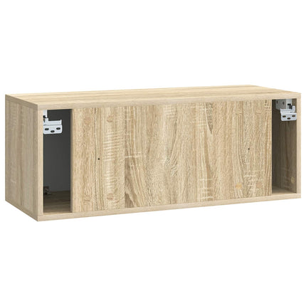 Väggmonterad TV-bänk 78,5 x 31 x 30 cm Sonoma-ek