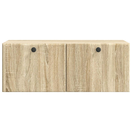 Väggmonterad TV-bänk 78,5 x 31 x 30 cm Sonoma-ek