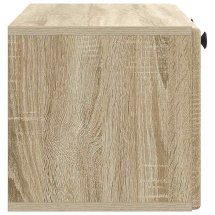 Väggmonterad TV-bänk 78,5 x 31 x 30 cm Sonoma-ek