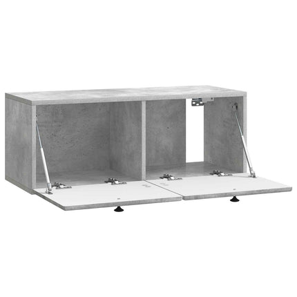 Väggmonterad TV-bänk 78,5 x 31 x 30 cm Betonggrå