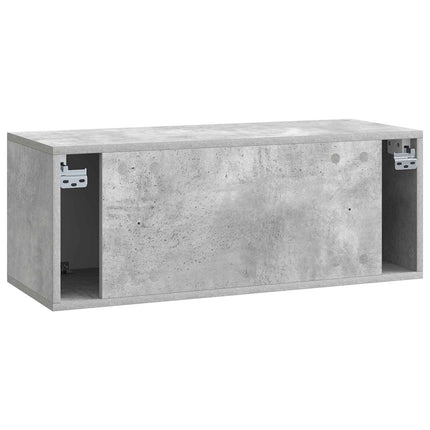 Väggmonterad TV-bänk 78,5 x 31 x 30 cm Betonggrå