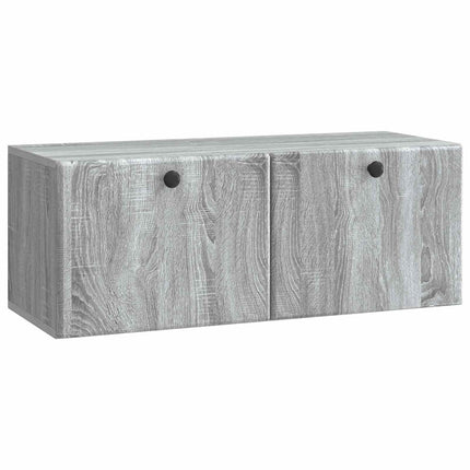 Väggmonterad TV-bänk 78,5 x 31 x 30 cm Grå Sonoma