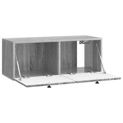Väggmonterad TV-bänk 78,5 x 31 x 30 cm Grå Sonoma
