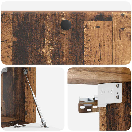 Väggmonterad TV-bänk 78,5 x 31 x 30 cm Gammalt trä
