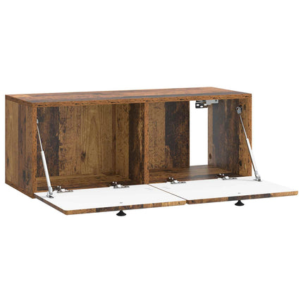 Väggmonterad TV-bänk 78,5 x 31 x 30 cm Gammalt trä