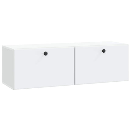 Väggmonterad TV-bänk 98 x 31 x 30 cm Vit Konstruerat trä