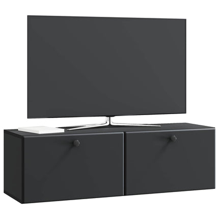 Väggmonterad TV-bänk 98 x 31 x 30 cm Svart Konstruerat trä