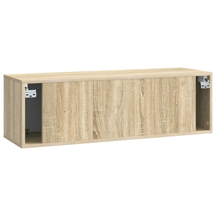 Väggmonterad TV-bänk 98 x 31 x 30 cm Sonoma-ek Konstruerat trä