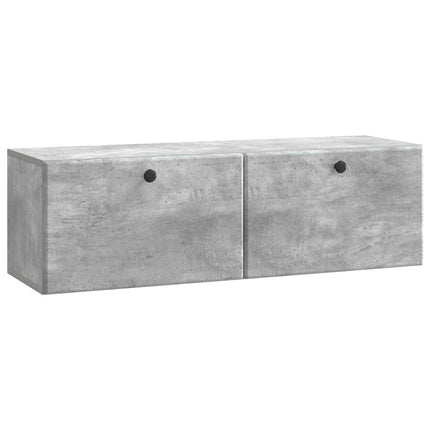Väggmonterad TV-bänk 98 x 31 x 30 cm Betonggrå Konstruerat trä