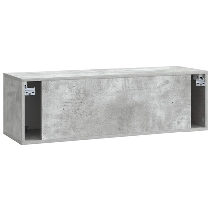Väggmonterad TV-bänk 98 x 31 x 30 cm Betonggrå Konstruerat trä