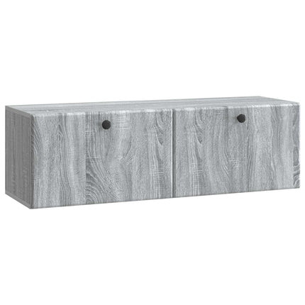 Väggmonterad TV-bänk 98 x 31 x 30 cm Grå Sonoma Konstruerat trä
