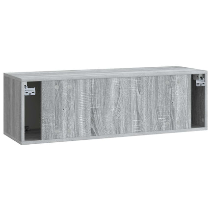 Väggmonterad TV-bänk 98 x 31 x 30 cm Grå Sonoma Konstruerat trä