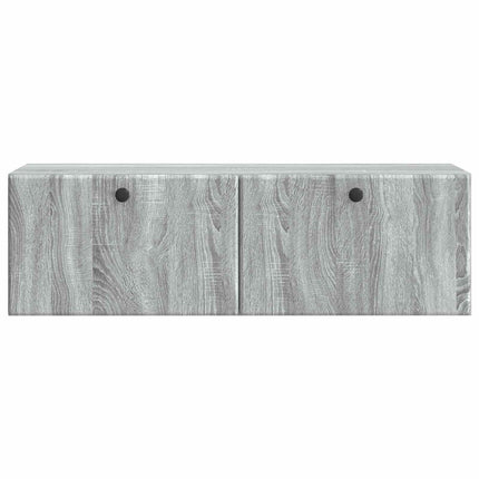 Väggmonterad TV-bänk 98 x 31 x 30 cm Grå Sonoma Konstruerat trä