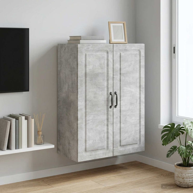 Väggmonterat skåp 66 x 34,5 x 90 cm Konstruerat trä Betonggrå