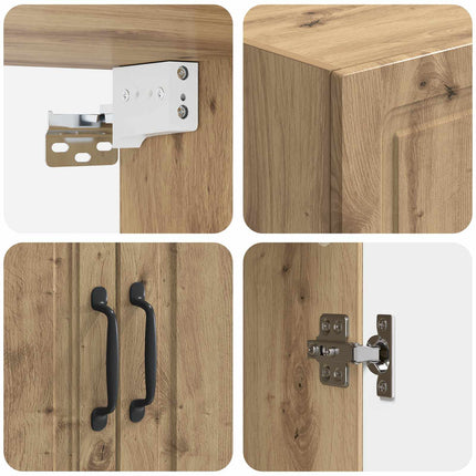 Väggmonterat skåp Artisan-ek 59 x 31 x 60 cm Konstruerat trä