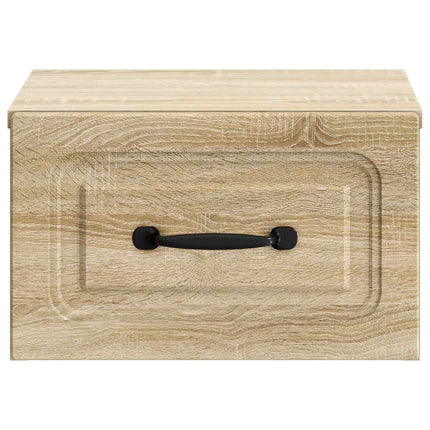 Väggmonterat Sängbord med låda Sonoma-ek 34,5 x 33 x 20 cm